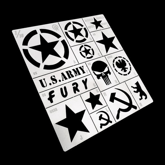 1/16 Universal Template Spray Stencil USSR and USA Heavy Tanks