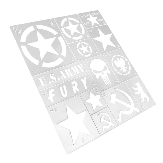 1/16 Universal Template Spray Stencil USSR and USA Heavy Tanks