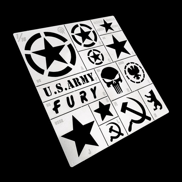 1/16 Universal Spray Template Stencil USSR and USA Heavy Tanks