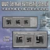 1/350 WW2 Nazi German Navy Stencil for Battleship