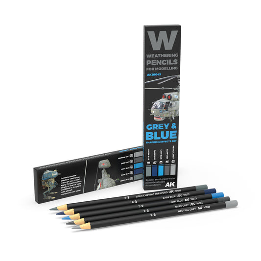 Watercolor Pencil Set Grey & Blue