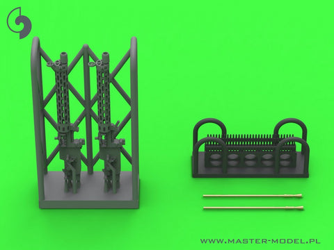 German WW I machine gun Spandau LMG 08/15 (2 pcs) - with SHORT charging handle - complete guns incl. 3D resin & brass parts (1/72)