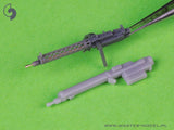 German WW I machine gun Spandau LMG 08/15 (2 pcs) - with SHORT charging handle - complete guns incl. 3D resin & brass parts (1/72)