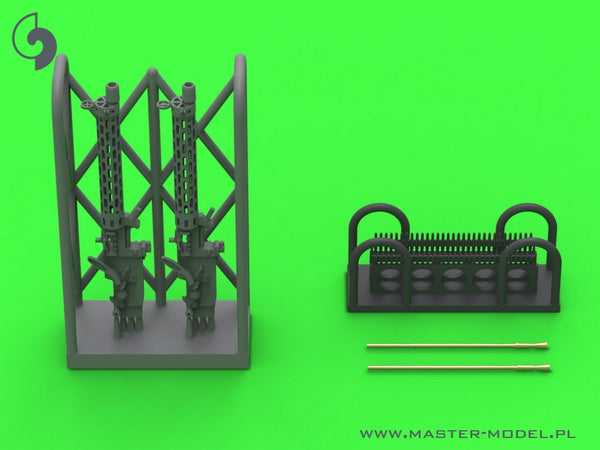 German WW I machine gun Spandau LMG 08/15 (2 pcs) - with LONG charging handle - complete guns incl. 3D resin & brass parts (1/72)