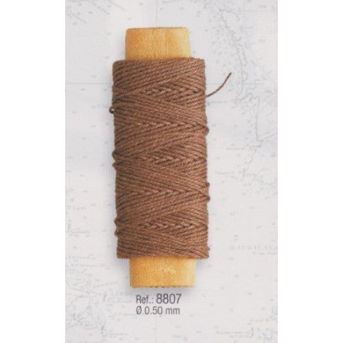 Cotton Thread: Brown Diameter 0.50 mm and Length 20 meters