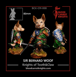 Sir Bernard Woof - Fantasy Dog Warrior Figure