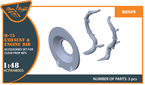 1/48 Hawk H-75 M/N/O resin exhaust for CP kit
