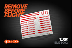 Two-sided National Aerospace Standart warning streamers  (Remove before flight streamers) 1/32