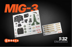 MiG-3 Cockpit details for Trumpeter (3D decal) 1/32