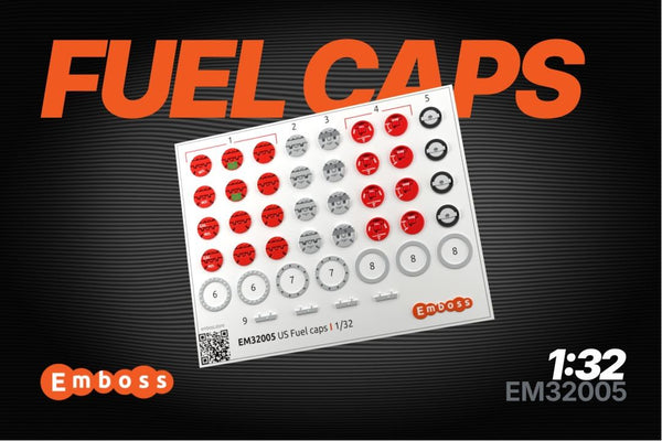 US Fuel filler caps (3D decal) 1/32