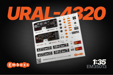 Ural-4320 details set for Zvezda 3654 1/35