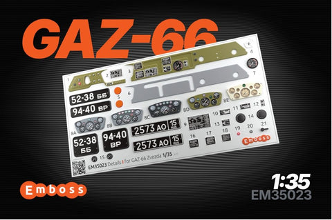 GAZ-66 Details set for Zvezda 3707 1/35 (3D decal)