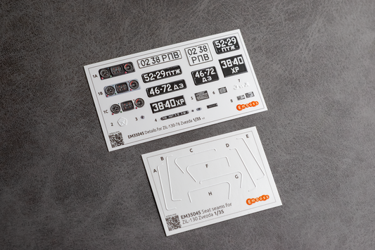 ZIL-130-76 details set and Seat for Zvezda 3712 1/35 (3D decal)