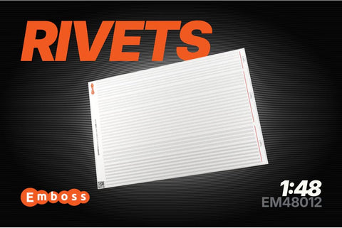 Triple rows of rivets (3D decal) 1/48