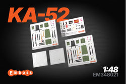 Ka-52 Seats, seatbelts and additional cockpit details for Zvezda 4830 (3D decal) 1/48