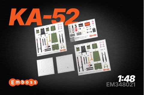 Ka-52 Seats, seatbelts and additional cockpit details for Zvezda 4830 (3D decal) 1/48