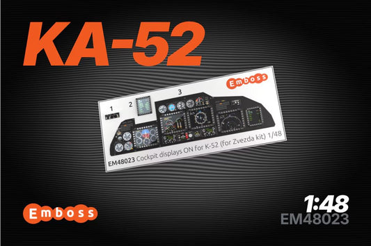 Ka-52 Powered cockpit displays for Zvezda 4830 (3D decal) 1/48