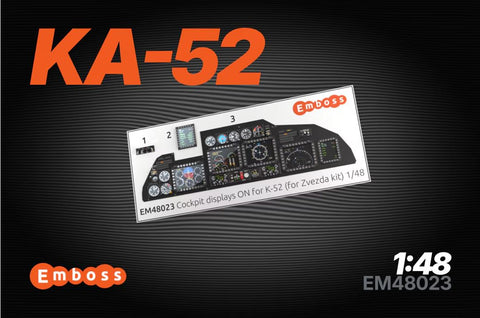 Ka-52 Powered cockpit displays for Zvezda 4830 (3D decal) 1/48