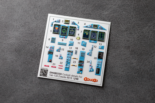 Yak-130 cockpit set with powered displays for Zvezda 4821 1/48 (3D decal) (3D decal)