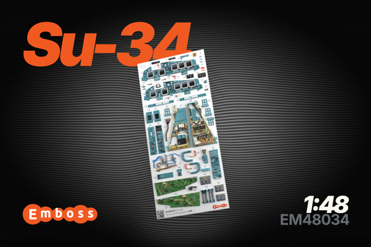Su-34 Cockpit details for Kittyhawk 1/48 (3d decals)