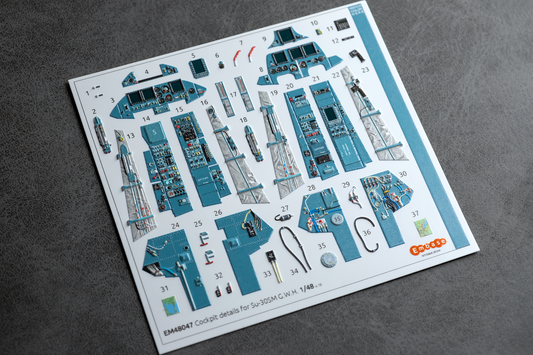 Su-30SM Cockpit details for G.W.H. 1/48 (3D decal)