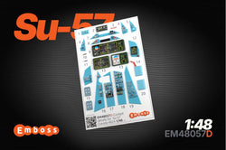 Su-57 cockpit set with powered displays for Zvezda 4824 (3D decal) 1/48
