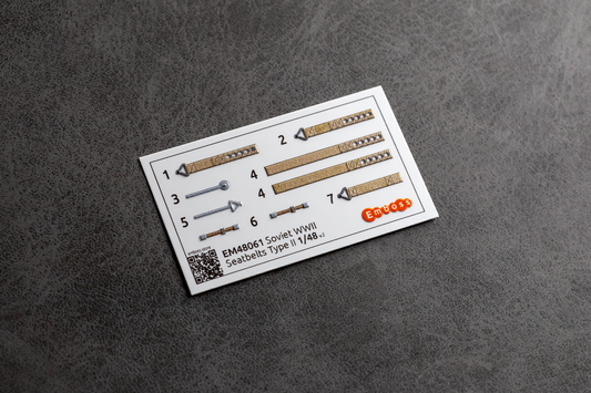 Soviet WWII Seatbelts Type II (for Yak fighters) 1/48 (3D decal)