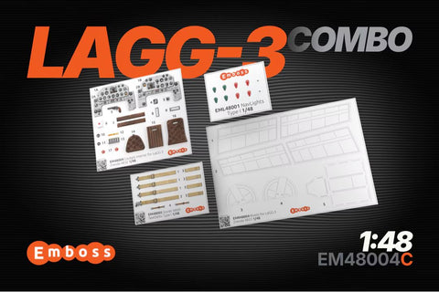 LaGG-3 COMBO set for Zvezda 4833 (3D decal) Cockpit details + Rivets + navigation lights 1/48