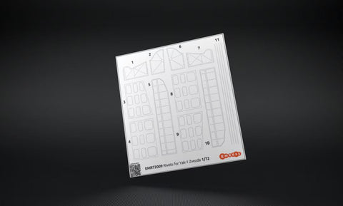 Yak-1 rivets for Zvezda 7327 1/72 (3D decal)