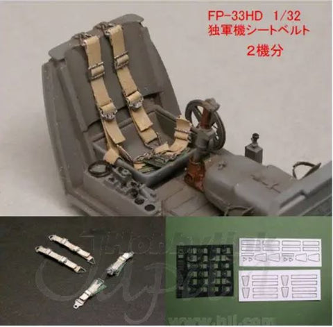 German Aircraft Seat Belts - 2 sets 1/32