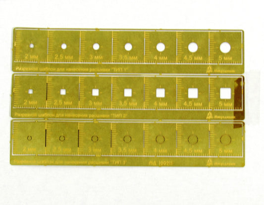 Stencil for applying riveting - Type 6