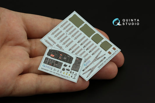 UH-1D 3D-Printed & coloured Interior on decal paper (KittyHawk) 1/48