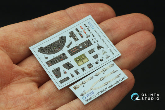 F4U-1A 3D-Printed & coloured Interior on decal paper (Magic Factory) 1/48