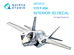 F-35A 3D-Printed & coloured Interior on decal paper (Italeri/Zvezda) 1/72