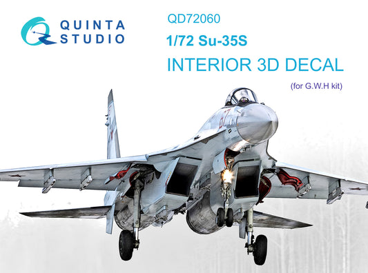 Su-35S 3D-Printed & coloured Interior on decal paper (GWH) 1/72