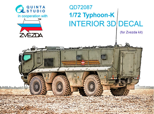 Typhoon-K 3D-Printed & coloured Interior on decal paper (Zvezda) 1/72