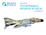 F-4D 3D-Printed & coloured Interior on decal paper (FineMolds) 1/72