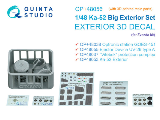 Big Exterior Set for Ka-52 (Zvezda) 1/48