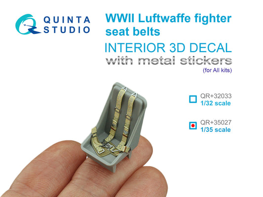 WWII Luftwaffe fighter seatbelts (with metal buckles) (All kits) 1/35