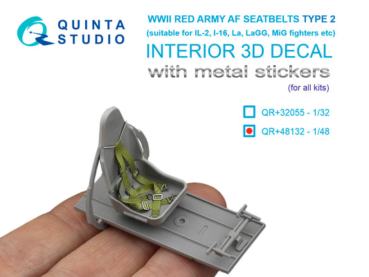 WWII Red Army AF Seatbelts Type 2 (with metal buckles) (All kits) 1/48