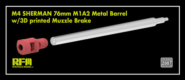 M4 SHERMAN 76mm M1A2 metal barrel 1/35