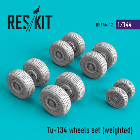 Tu-134 wheels set (weighted) (1/144)