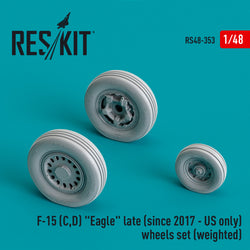 F-15 (C,D) "Eagle" late (since 2017 - US only) wheels set (weighted) (Resin & 3D Printed) (1/48)