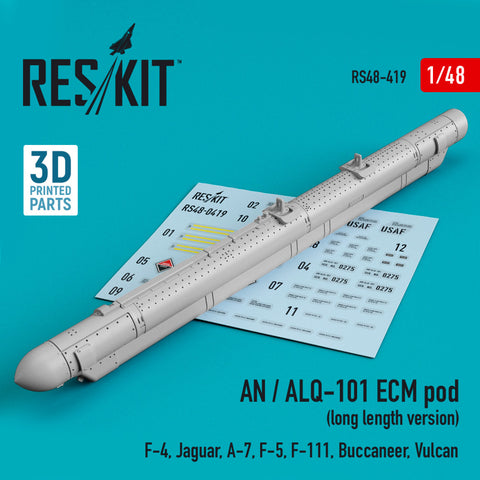 AN/ALQ-101 ECM pod (long length version) (3D Printed) (1/48)
