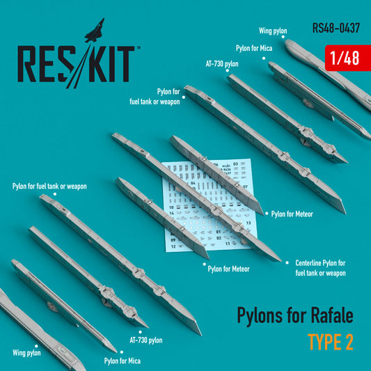 Pylons for Rafale type 2 (1/48)