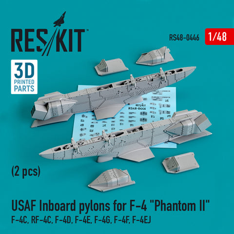 USAF Inboard pylons for F-4 "Phantom II" (2 pcs) (3D Printed) (1/48)