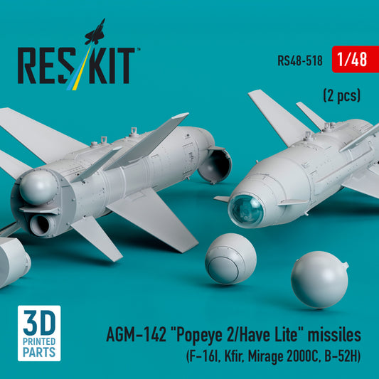 Πύραυλοι AGM-142 "Popeye 2/Have Lite" (2 τεμ.) (Τρισδιάστατα εκτυπωμένοι) (1/48)