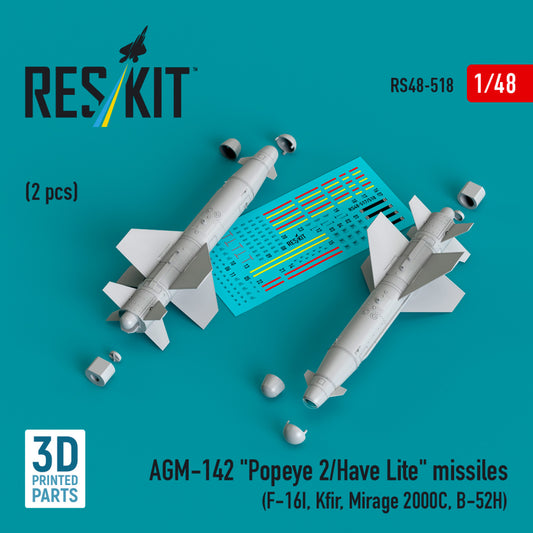 AGM-142 "Popeye 2/Have Lite" missiles (2 pcs) (3D Printed) (1/48)