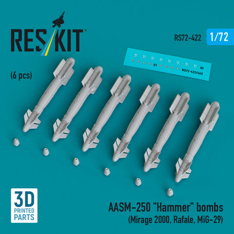 AASM-250 "Hammer" (6 pcs) (3D Printed) (1/72)