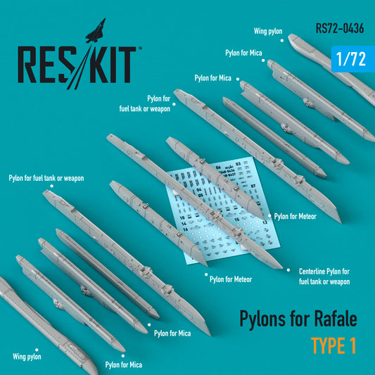 Πυλώνες για Rafale type 1 (1/72)